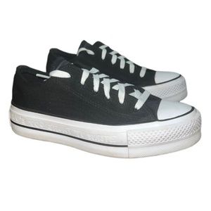 Converse platform black sneaker size 6